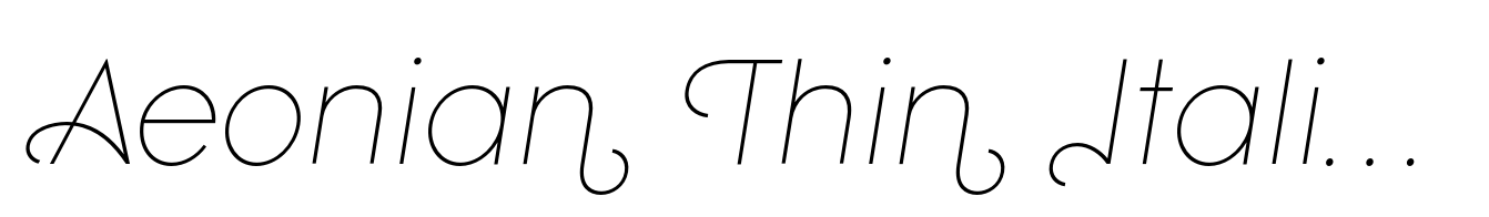 Aeonian Thin Italic
